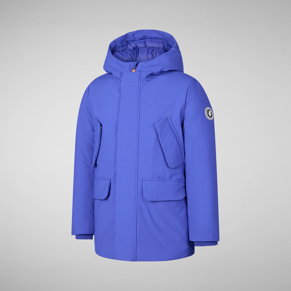 Save the duck PARKA CON CAPPUCCIO THEO BLU GENZIANA Promozione