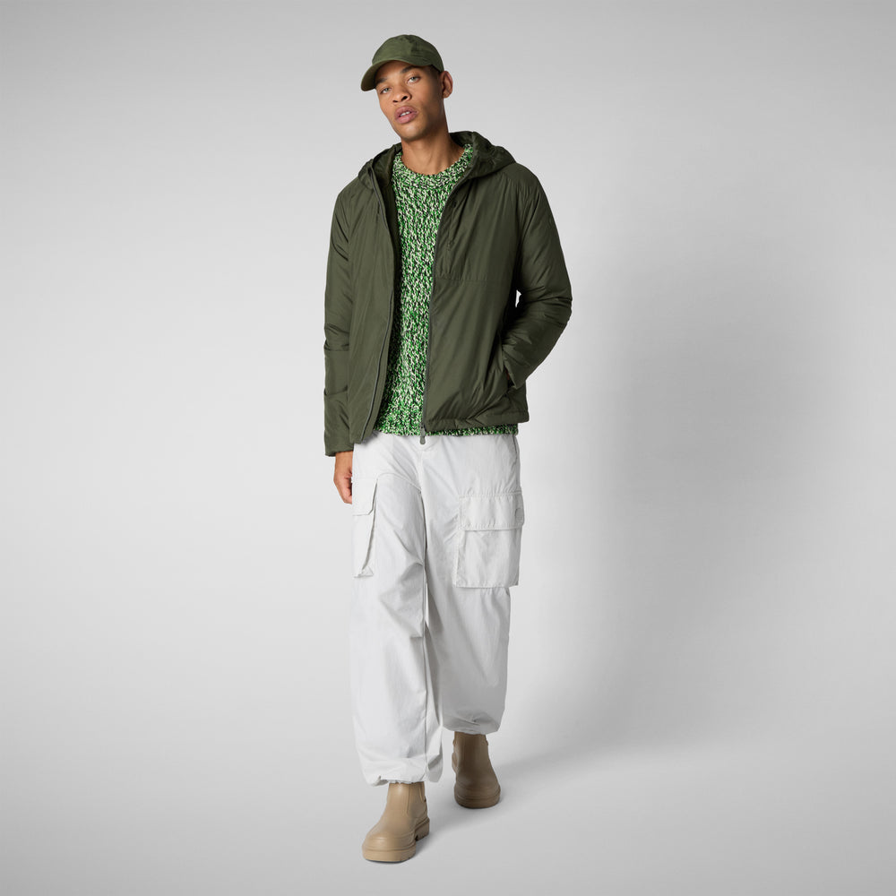 Save the duck PIUMINO ANIMAL FREE UOMO WILBUR DUSTY OLIVE Consegna Veloce