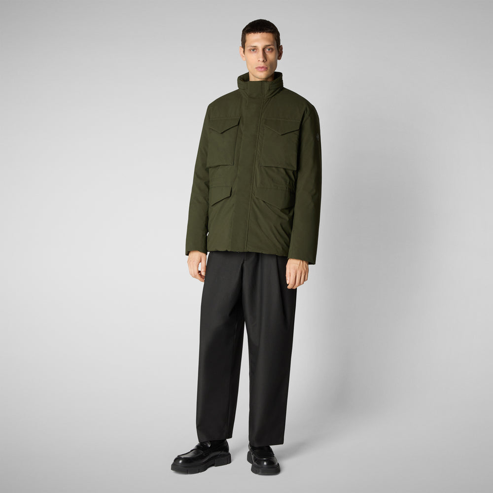 Save the duck PARKA UOMO TRENTON IN LAND GREEN Fino Al -60%