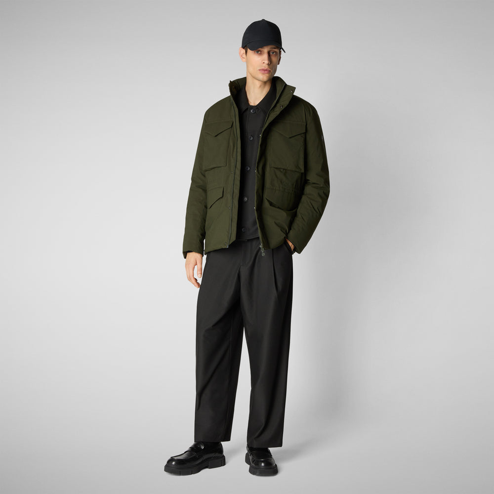 Save the duck PARKA UOMO TRENTON IN LAND GREEN Fino Al -60%