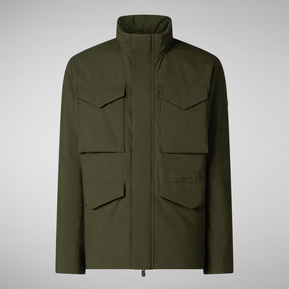 Save the duck PARKA UOMO TRENTON IN LAND GREEN Fino Al -60%