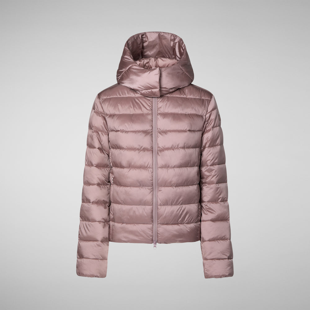 Save the duck PIUMINO ANIMAL FREE CON CAPPUCCIO DONNA LIANA ROSA ANTICO Vendita Calda