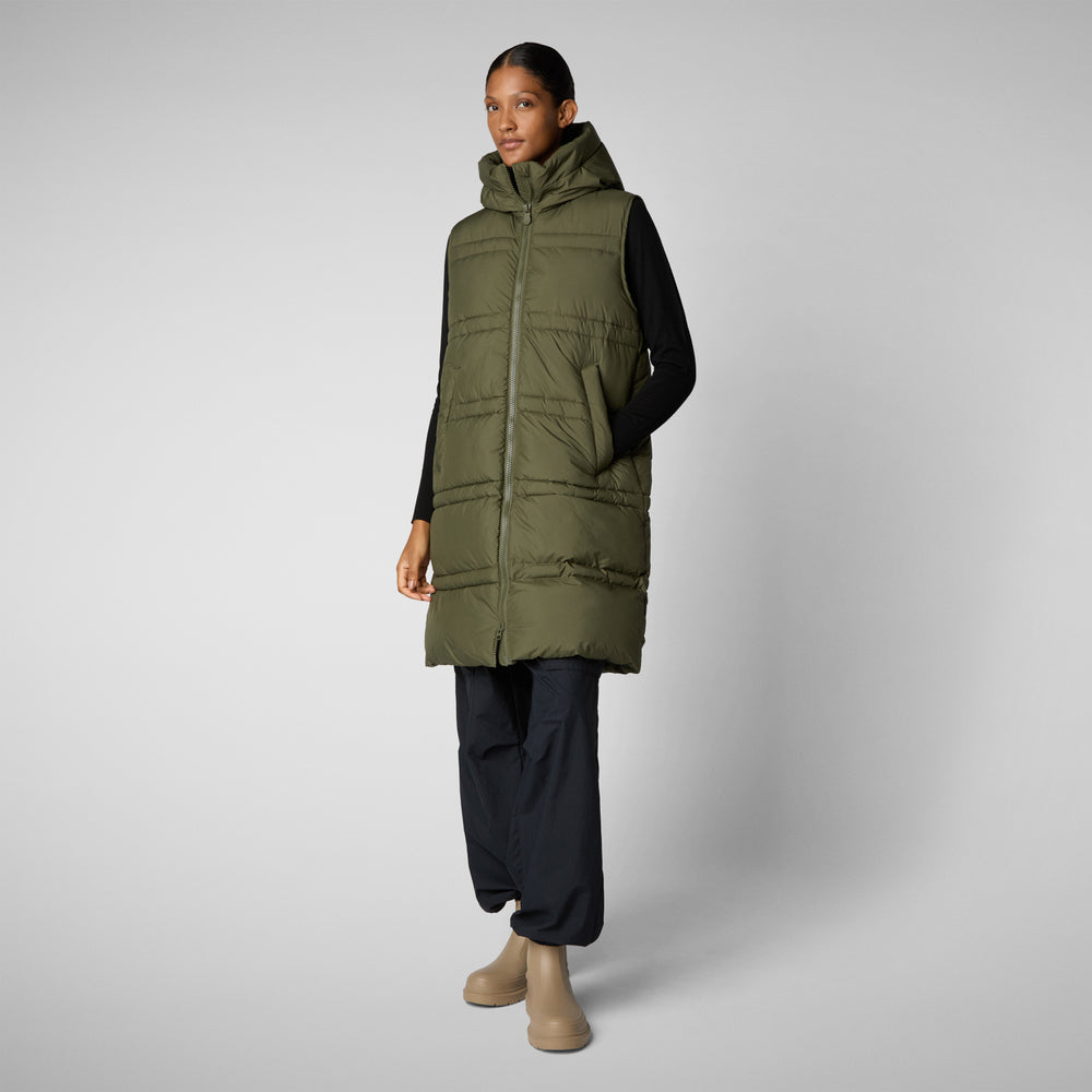 Save the duck GILET CON CAPPUCCIO DONNA JUDEE SHERWOOD GREEN