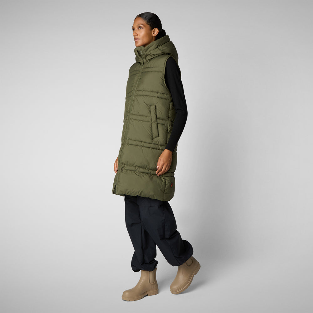 Save the duck GILET CON CAPPUCCIO DONNA JUDEE SHERWOOD GREEN Promozione