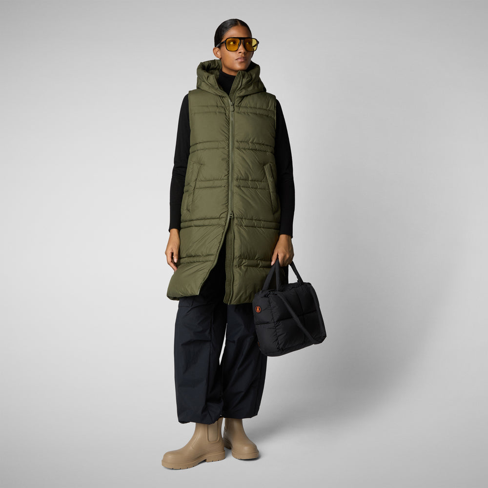 Save the duck GILET CON CAPPUCCIO DONNA JUDEE SHERWOOD GREEN Promozione
