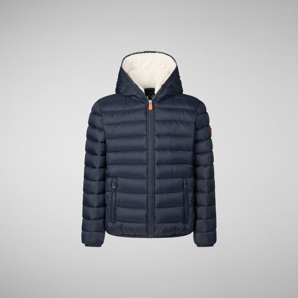 Save the duck PIUMINO ANIMAL FREE BAMBINO BLU FINNEGAN BLU NERO