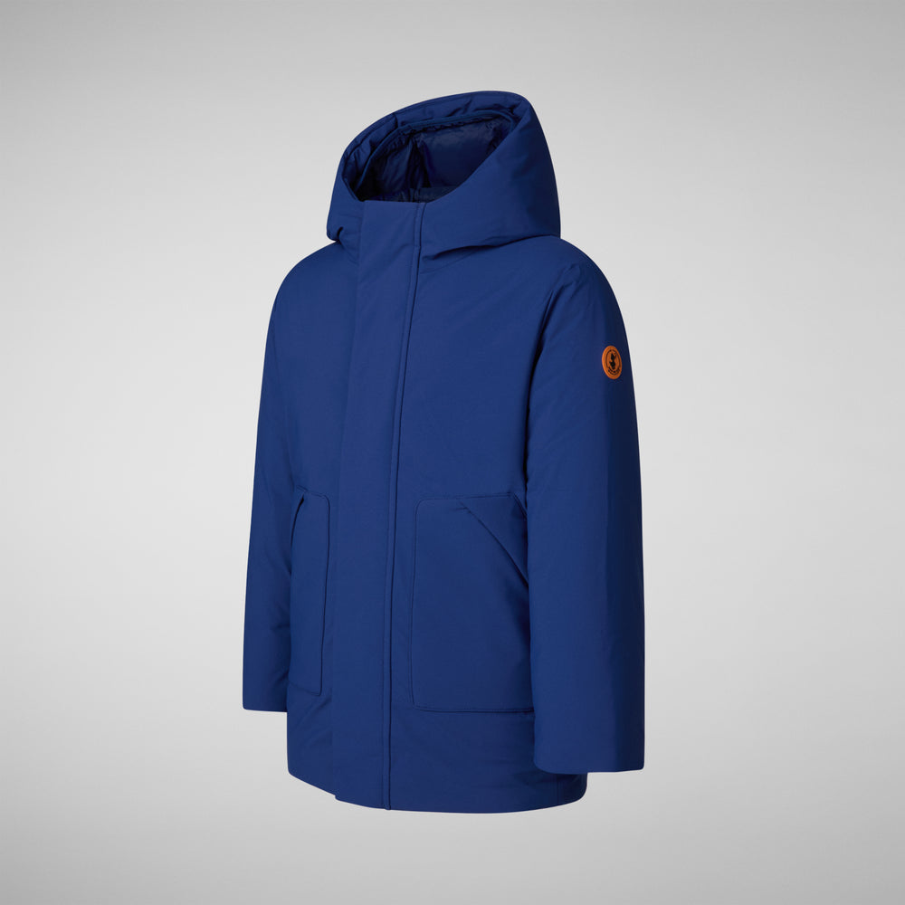 Save the duck PARKA CON CAPPUCCIO BAMBINO ALBI ECLIPSE BLU Novità