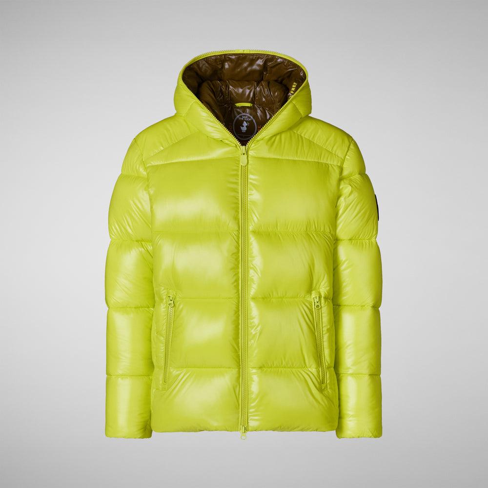 Save the duck PIUMINO ANIMAL FREE CON CAPPUCCIO UOMO EDGARD VERDE LIME Offerte