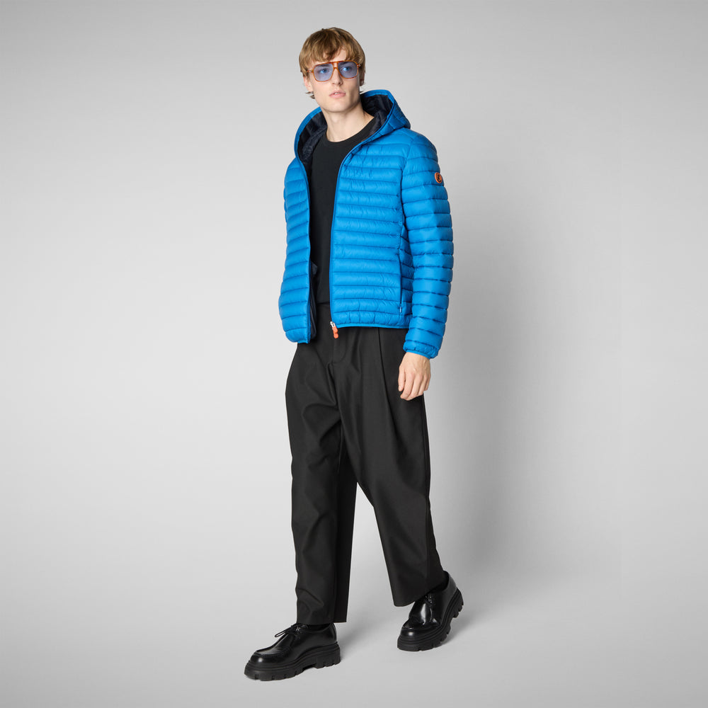 Save the duck PIUMINO ANIMAL FREE CON CAPPUCCIO UOMO DONALD BLU MIRTILLO Vendita Calda