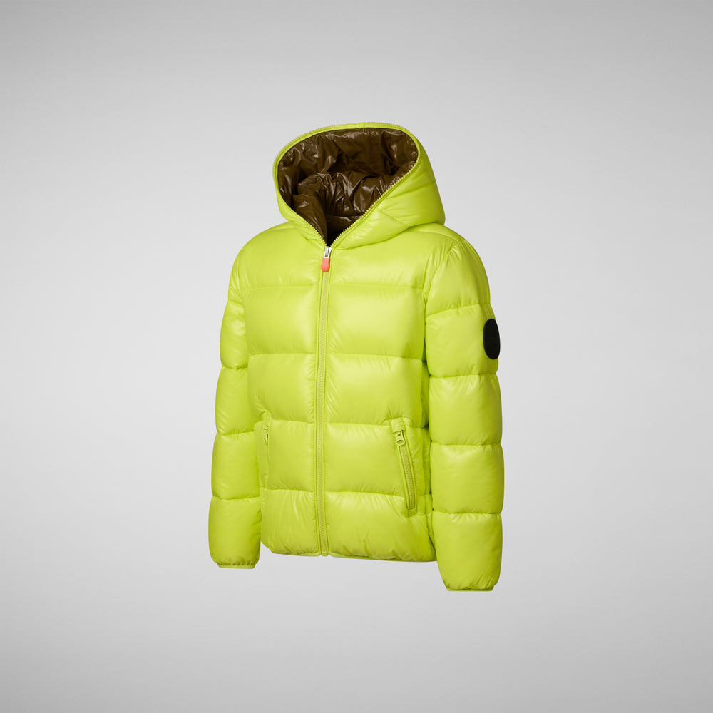 Save the duck PIUMINO ANIMAL FREE BAMBINA KATE VERDE LIME Saldi Di Fabbrica