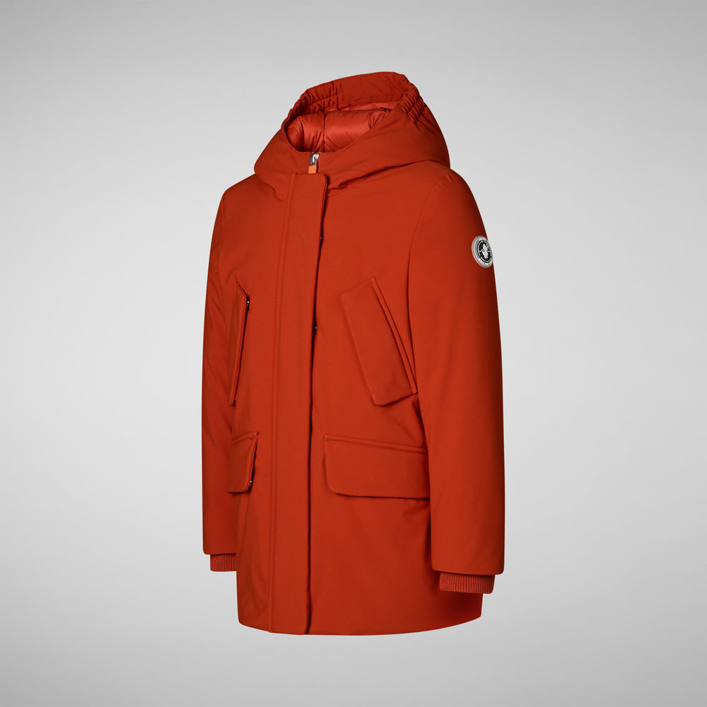 Save the duck PARKA CON CAPPUCCIO BAMBINA ALLY ARANCIONE Negozio