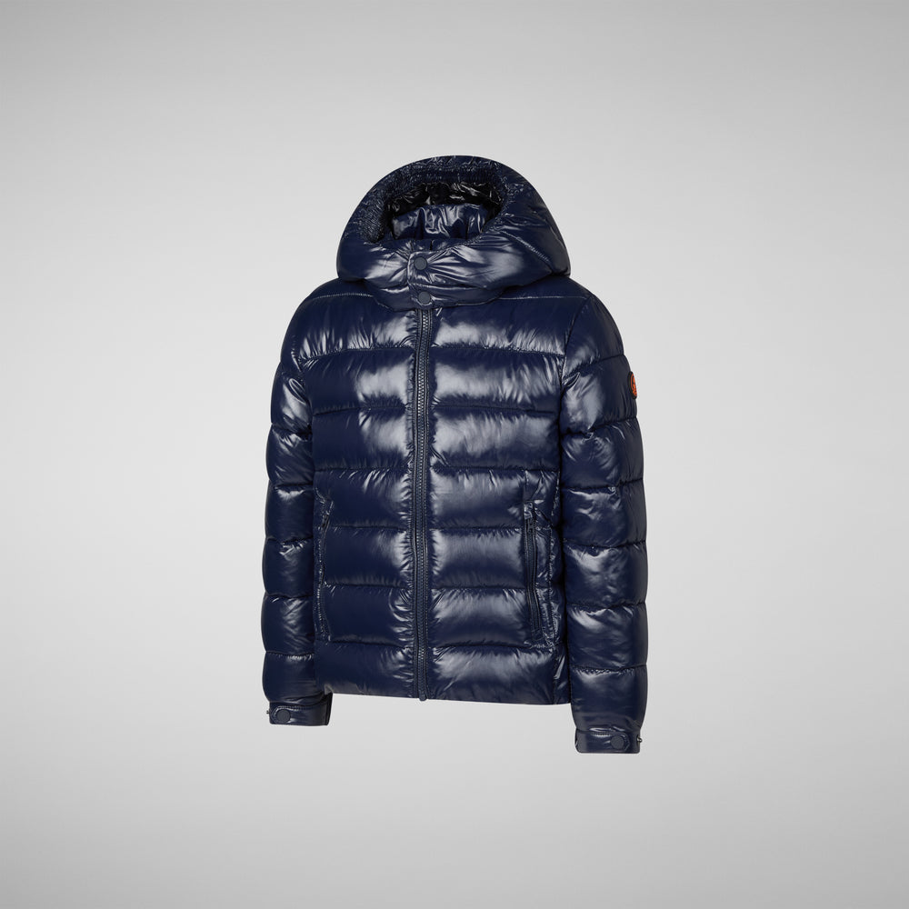 Save the duck PIUMINO ANIMAL FREE BAMBINO NILES BLU NERO Spedizione Gratuita