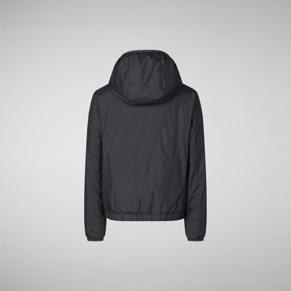 Save the duck GIACCA CON CAPPUCCIO BAMBINO GARETH BLU NERO Pezzi Unici