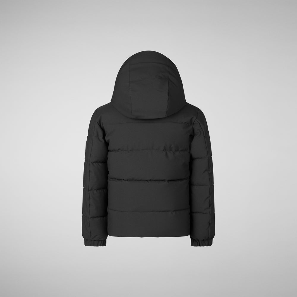 Save the duck PARKA CON CAPPUCCIO BAMBINO KLAUS NERO Soddisfazione Garantita