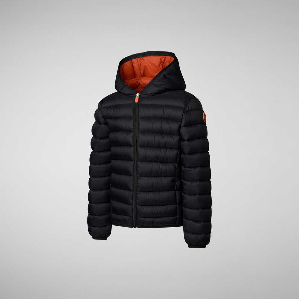 Save the duck PIUMINO ANIMAL FREE BAMBINO DONY NERO E GIALLO Qualità Garantita
