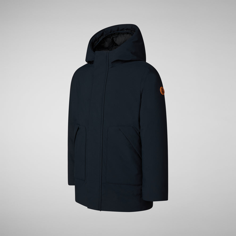 Save the duck PARKA CON CAPPUCCIO BAMBINO ALBI BLU NERO Negozi Online