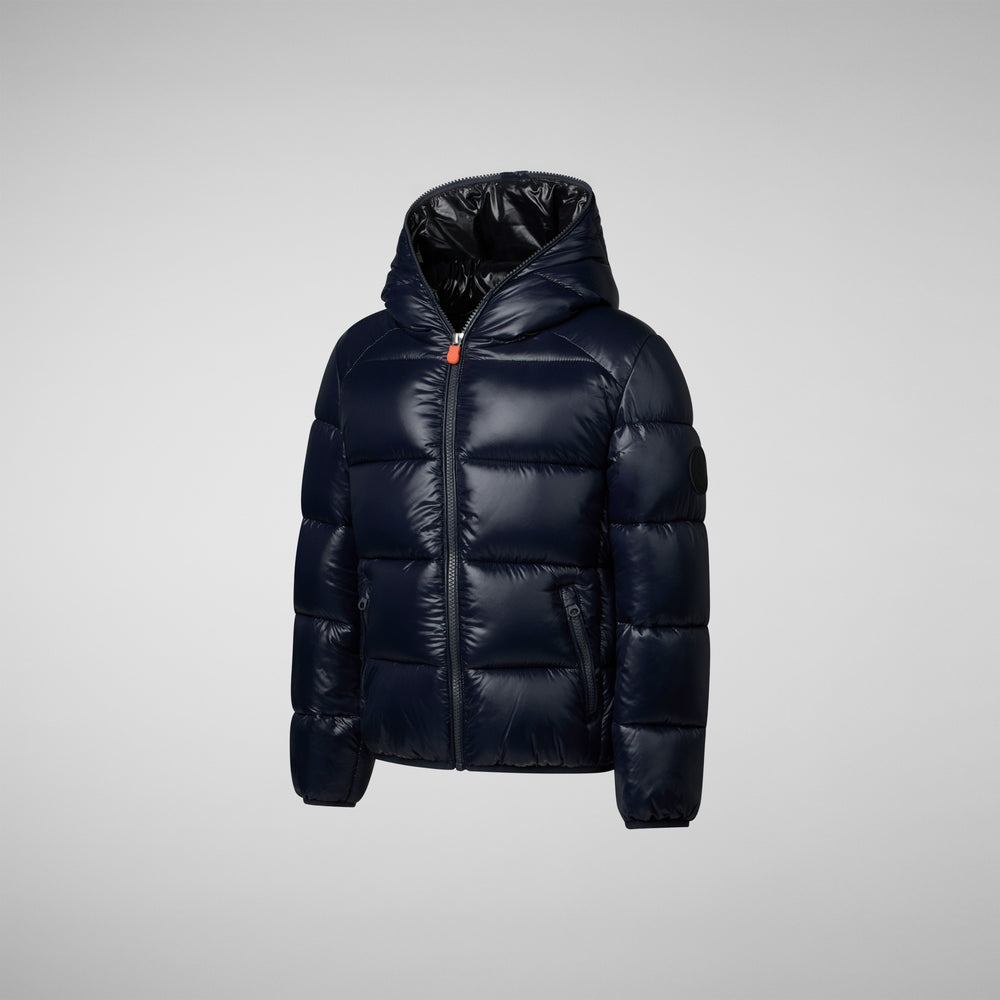 Save the duck PIUMINO ANIMAL FREE BAMBINO ARTIE BLU NERO Consegna Veloce