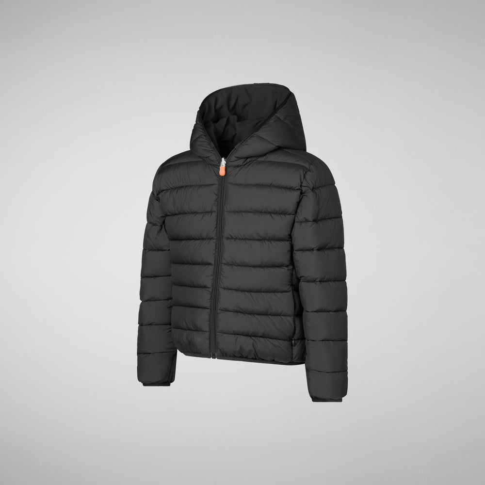 Save the duck GIACCA CON CAPPUCCIO BAMBINO OLIVER BLU NERO Shopping Online