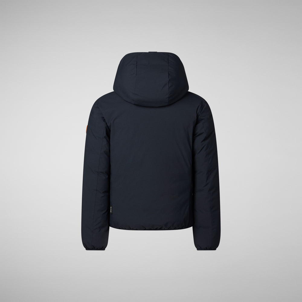 Save the duck GIACCA CON CAPPUCCIO BAMBINO OLIVER BLU NERO Affare Del Giorno