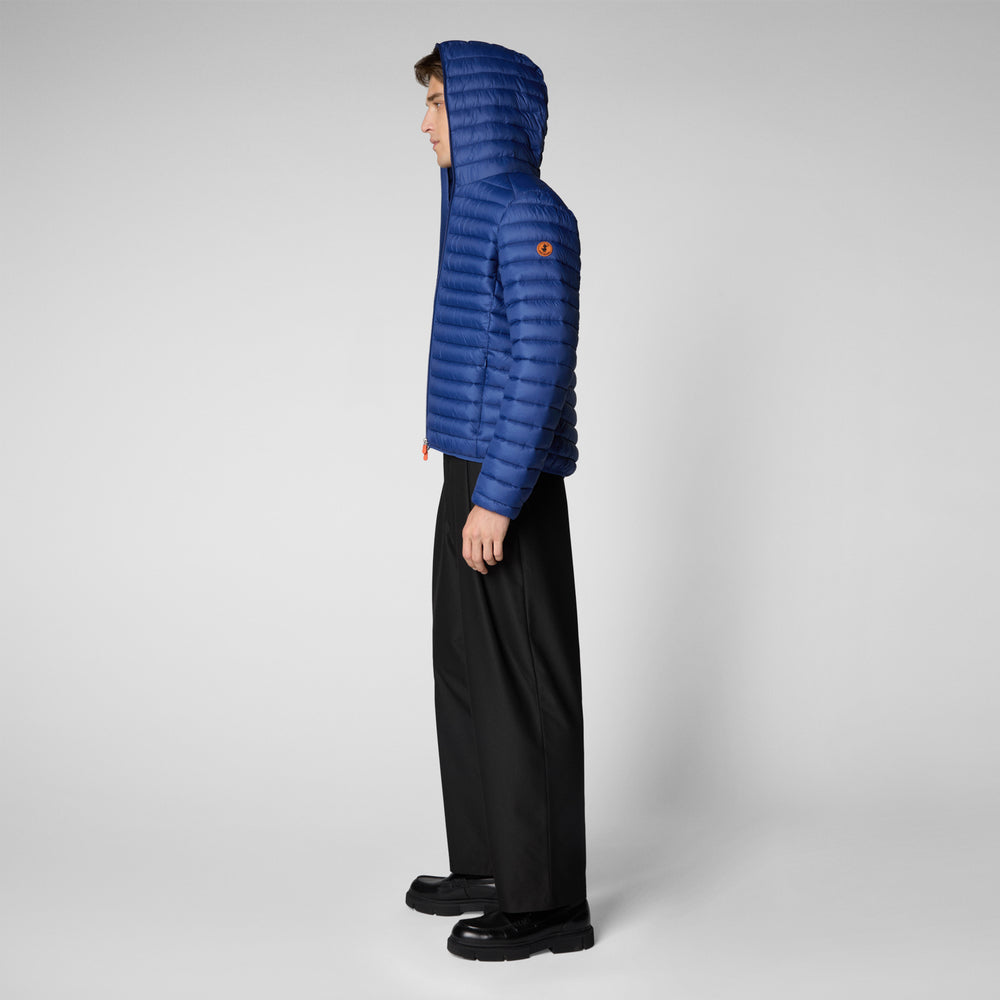 Save the duck Piumino animal free con cappuccio uomo Donald blu elettrico Sconto