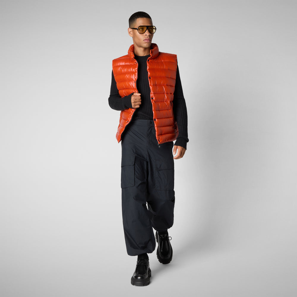 Save the duck GILET UOMO GRIFFIN ARANCIONE Economico