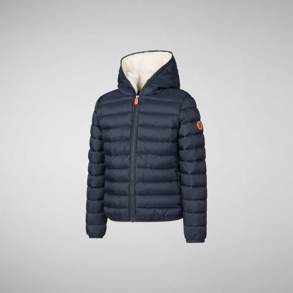 Save the duck PIUMINO ANIMAL FREE BAMBINA LECI BLU NERO Vendita Calda