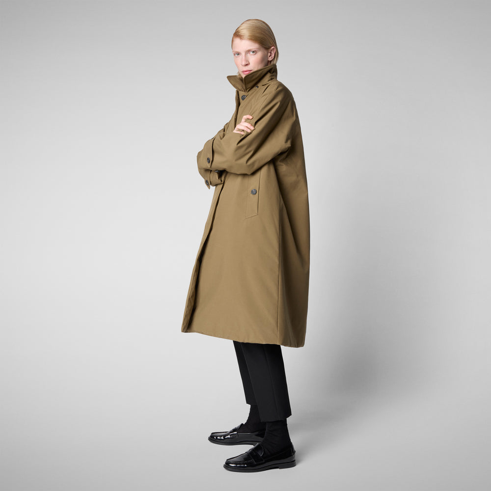 Save the duck CAPPOTTO CON CAPPUCCIO ZOEY VERDE MUSCHIO In Saldo