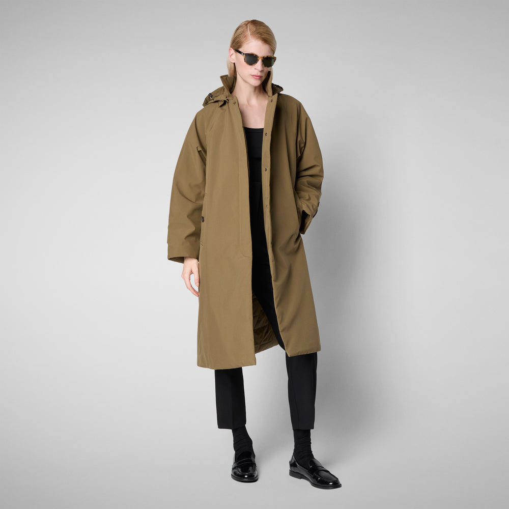 Save the duck CAPPOTTO CON CAPPUCCIO ZOEY VERDE MUSCHIO In Saldo
