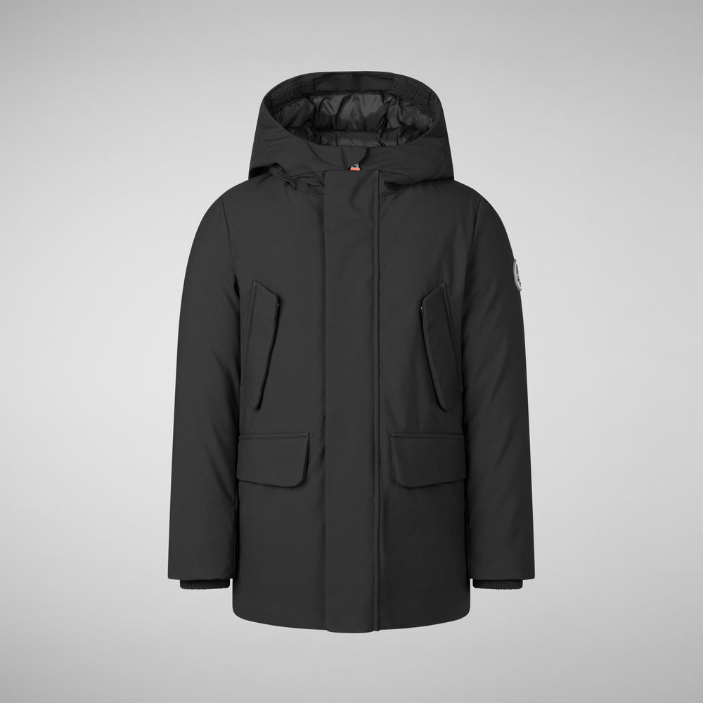 Save the duck PARKA CON CAPPUCCIO THEO NERO