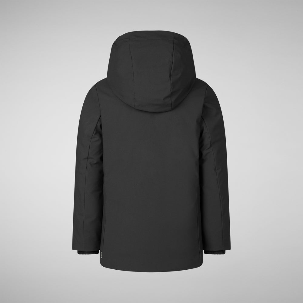 Save the duck PARKA CON CAPPUCCIO THEO NERO Spedizione Gratuita