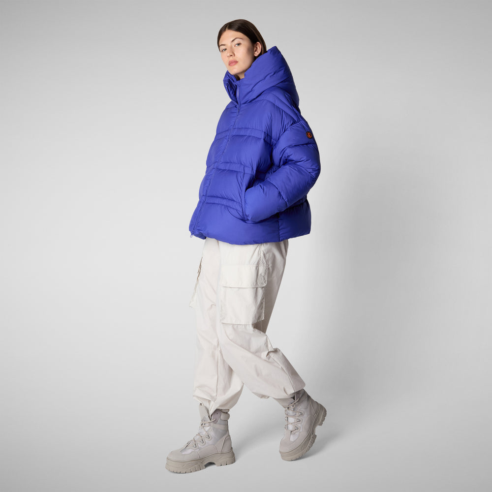 Save the duck PIUMINO ANIMAL FREE CON CAPPUCCIO DONNA KERI BLU GENZIANA Offerta