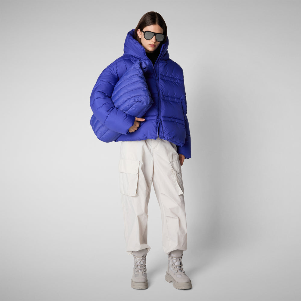 Save the duck PIUMINO ANIMAL FREE CON CAPPUCCIO DONNA KERI BLU GENZIANA Offerta