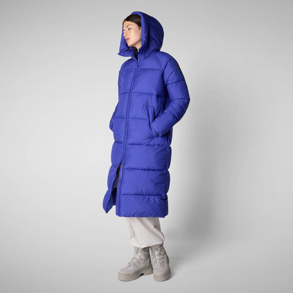 Save the duck PIUMINO ANIMAL FREE CON CAPPUCCIO DONNA JANIS BLU GENZIANA Economico