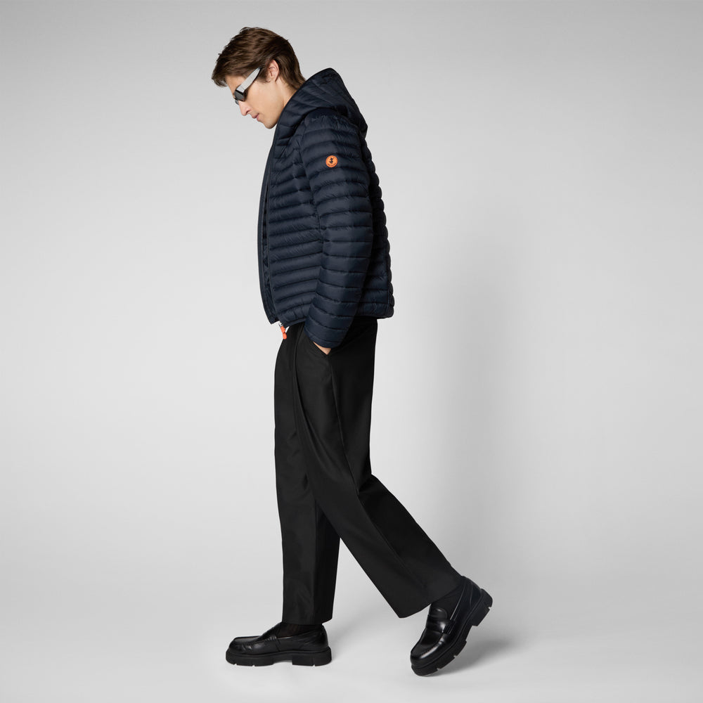 Save the duck PIUMINO ANIMAL FREE CON CAPPUCCIO UOMO DONALD BLU NERO Vendite Flash