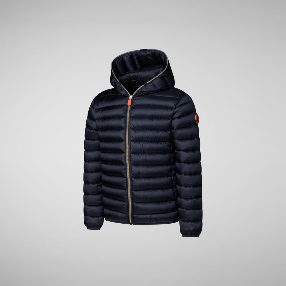 Save the duck PIUMINO ANIMAL FREE BAMBINA IRIS BLU NERO Nuova