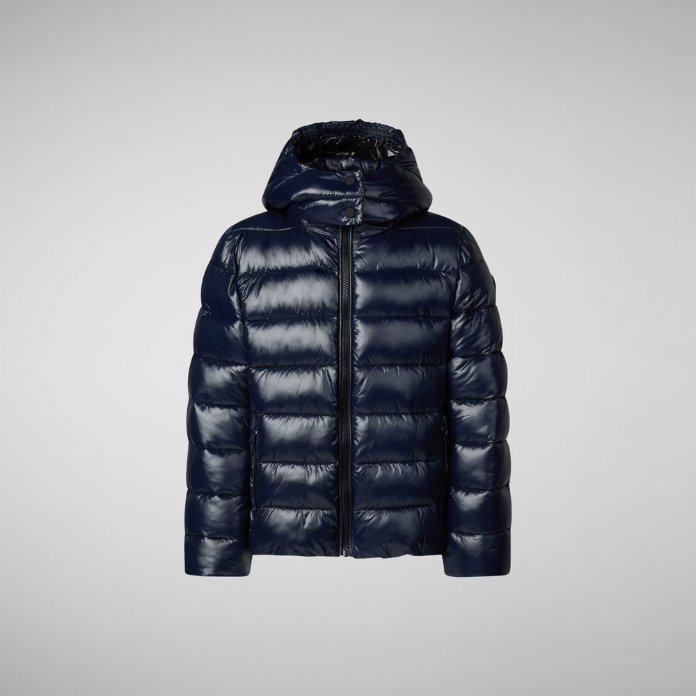 Save the duck PIUMINO ANIMAL FREE BAMBINA EVADINE BLU NERO
