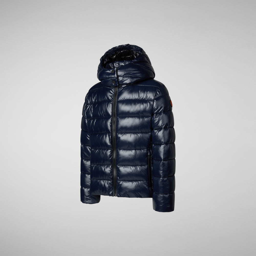 Save the duck PIUMINO ANIMAL FREE BAMBINA EVADINE BLU NERO Italy
