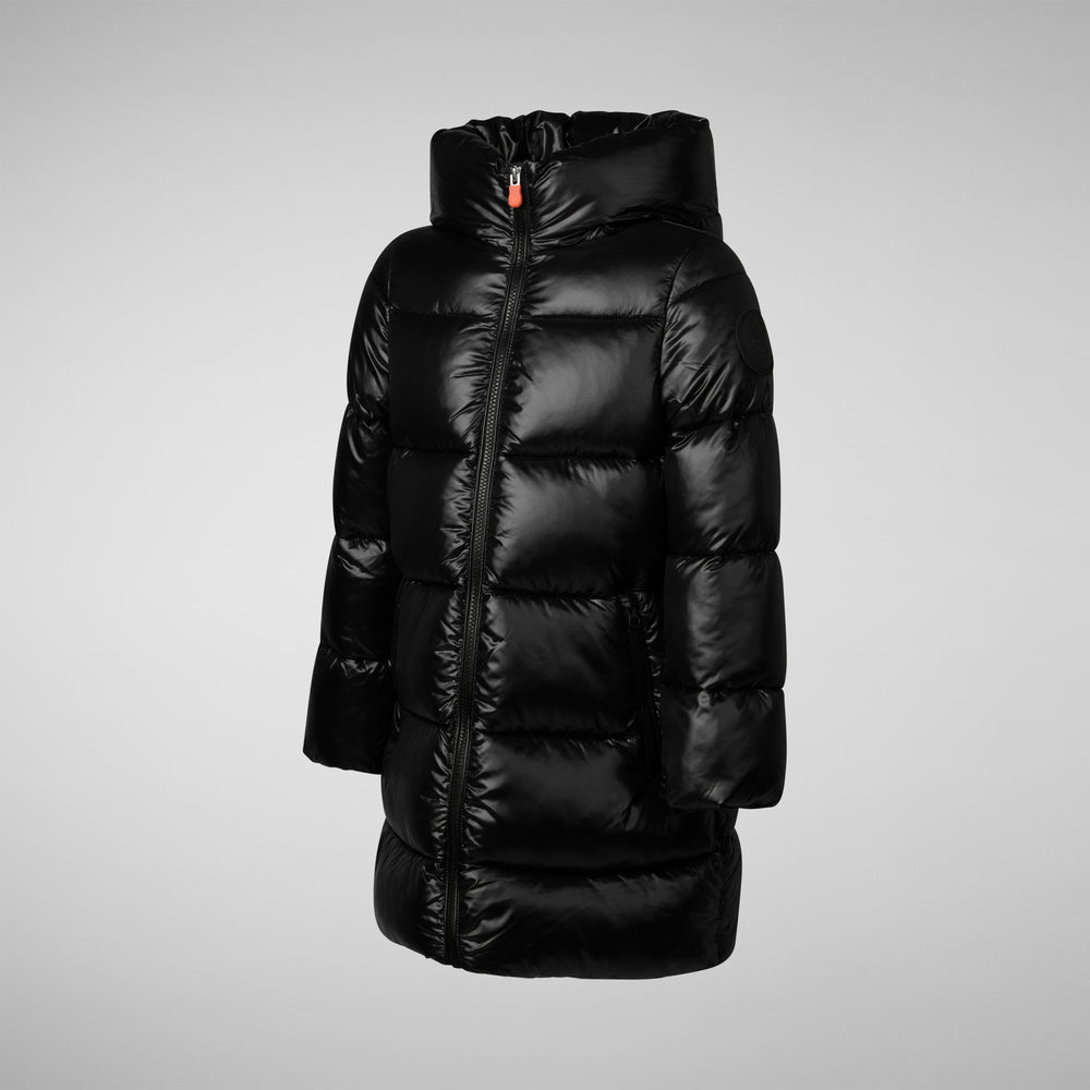 Save the duck PIUMINO ANIMAL FREE BAMBINA MILLIE NERO In Linea
