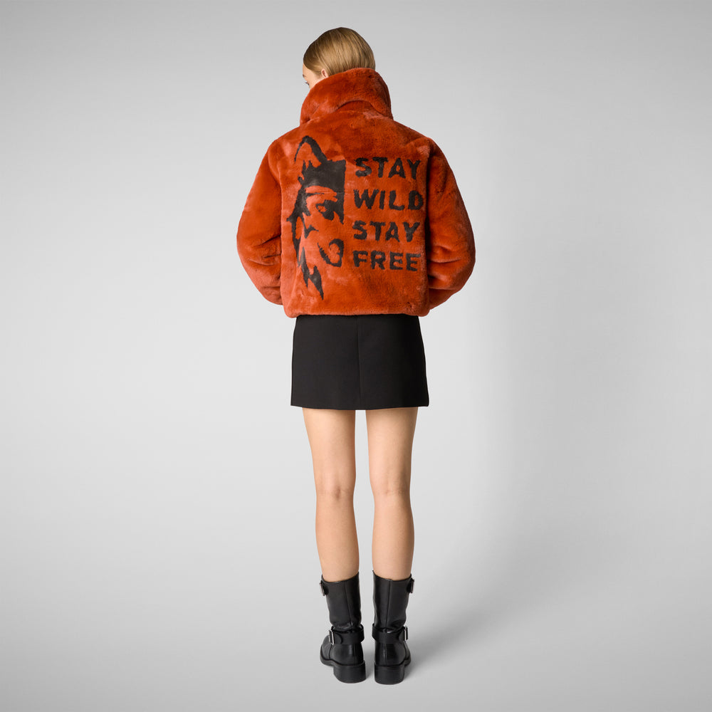 Save the duck GIACCA DONNA KINA ARANCIONE Spedizione Gratuita