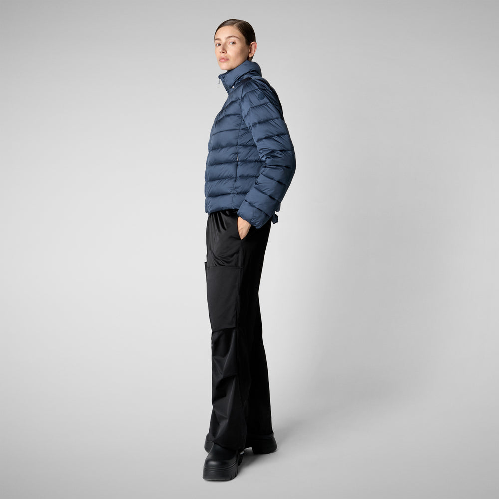 Save the duck PIUMINO ANIMAL FREE CON CAPPUCCIO DONNA LIANA BLU NOTTE Negozi Online