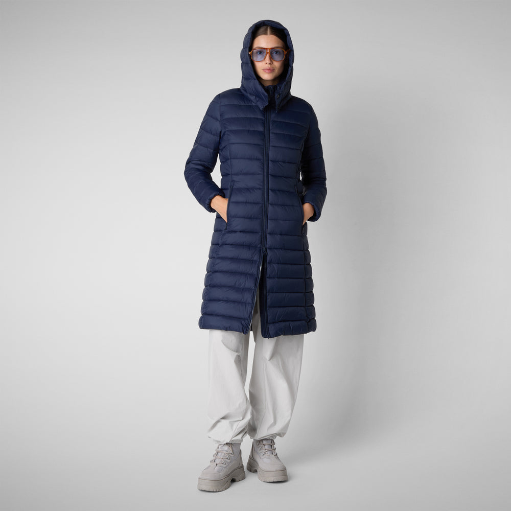 Save the duck PIUMINO ANIMAL FREE CON CAPPUCCIO DONNA EILEEN BLU NAVY Promozione Limitata