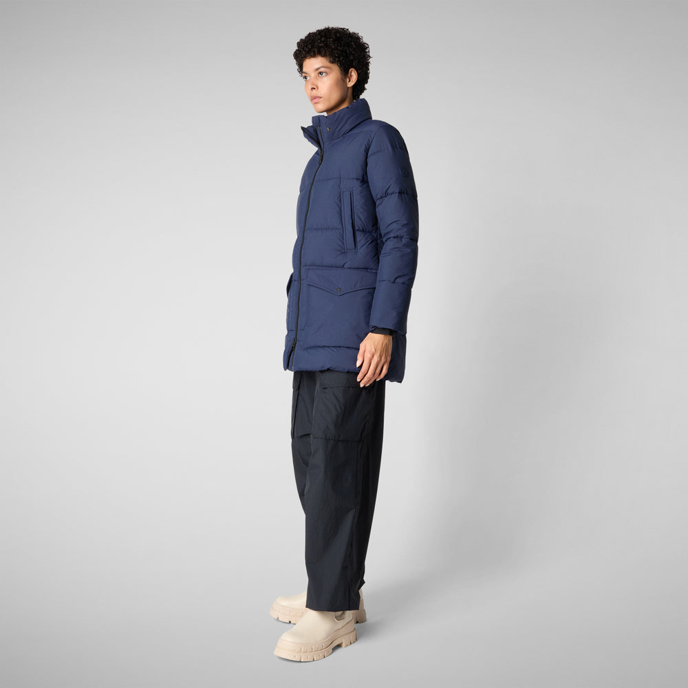 Save the duck PIUMINO ANIMAL FREE CON CAPPUCCIO DONNA FARRAH BLU NAVY Fino Al -60%