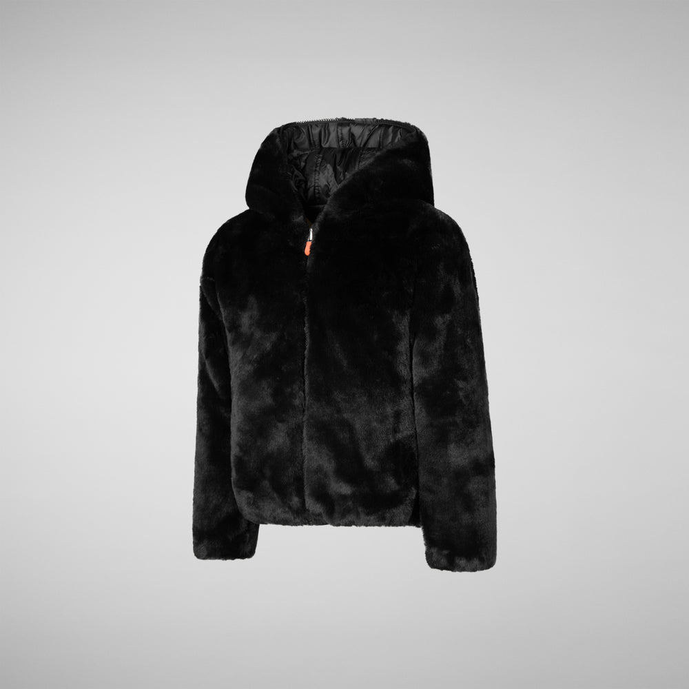 Save the duck GIACCA CON CAPPUCCIO BAMBINA CHLOE NERO Vendita Calda