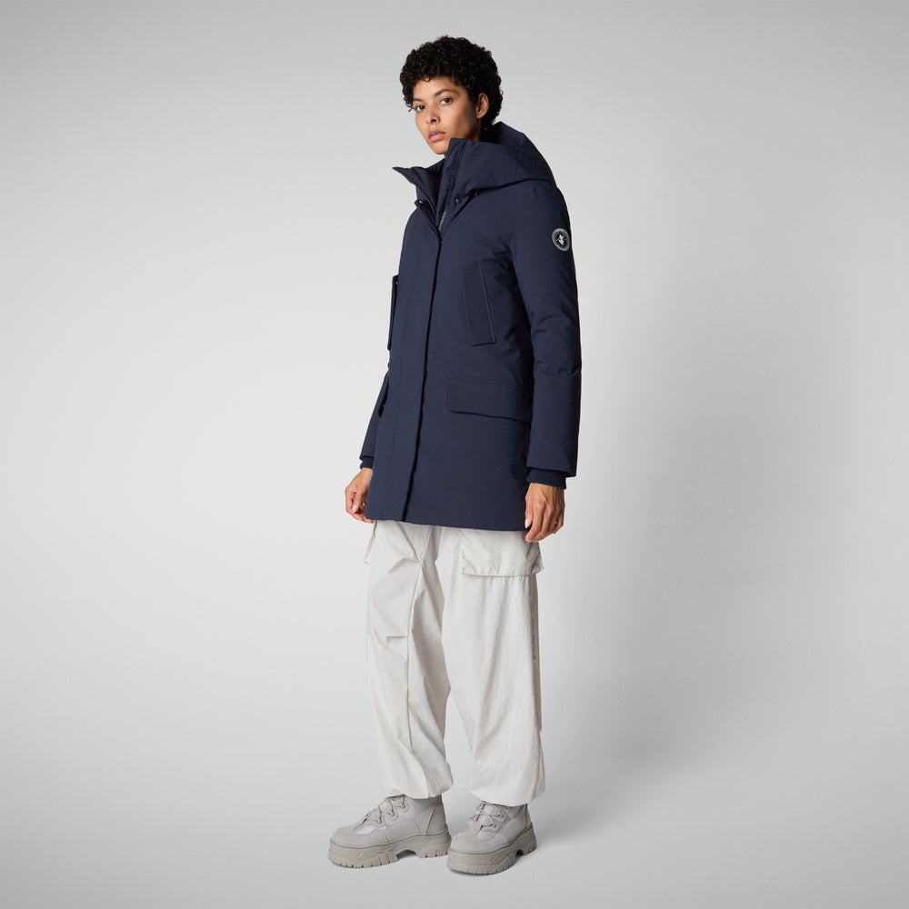 Save the duck PARKA DONNA CON CAPPUCCIO SOLEIL BLU NAVY Vendite Flash