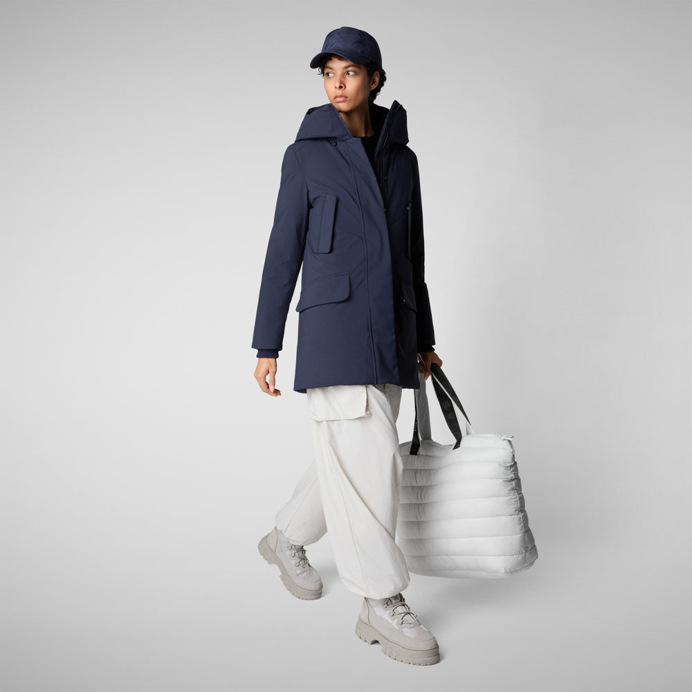 Save the duck PARKA DONNA CON CAPPUCCIO SOLEIL BLU NAVY Vendite Flash