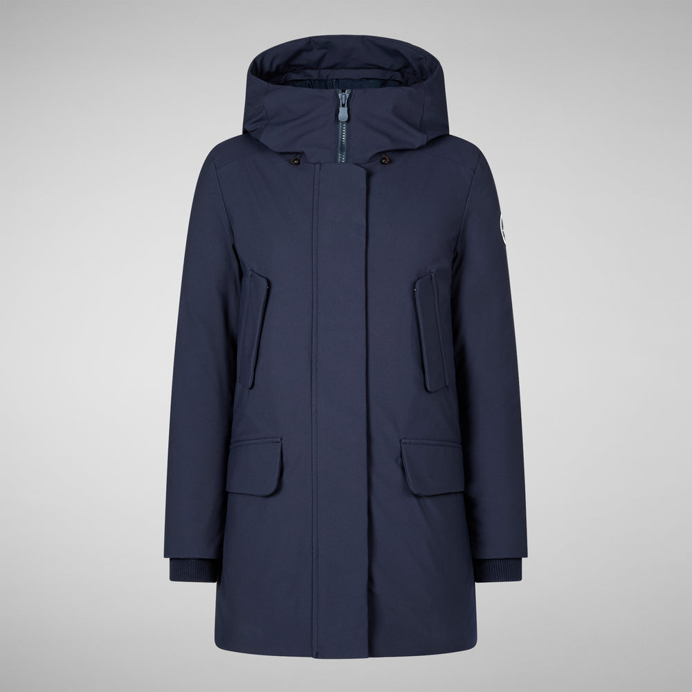 Save the duck PARKA DONNA CON CAPPUCCIO SOLEIL BLU NAVY Vendite Flash