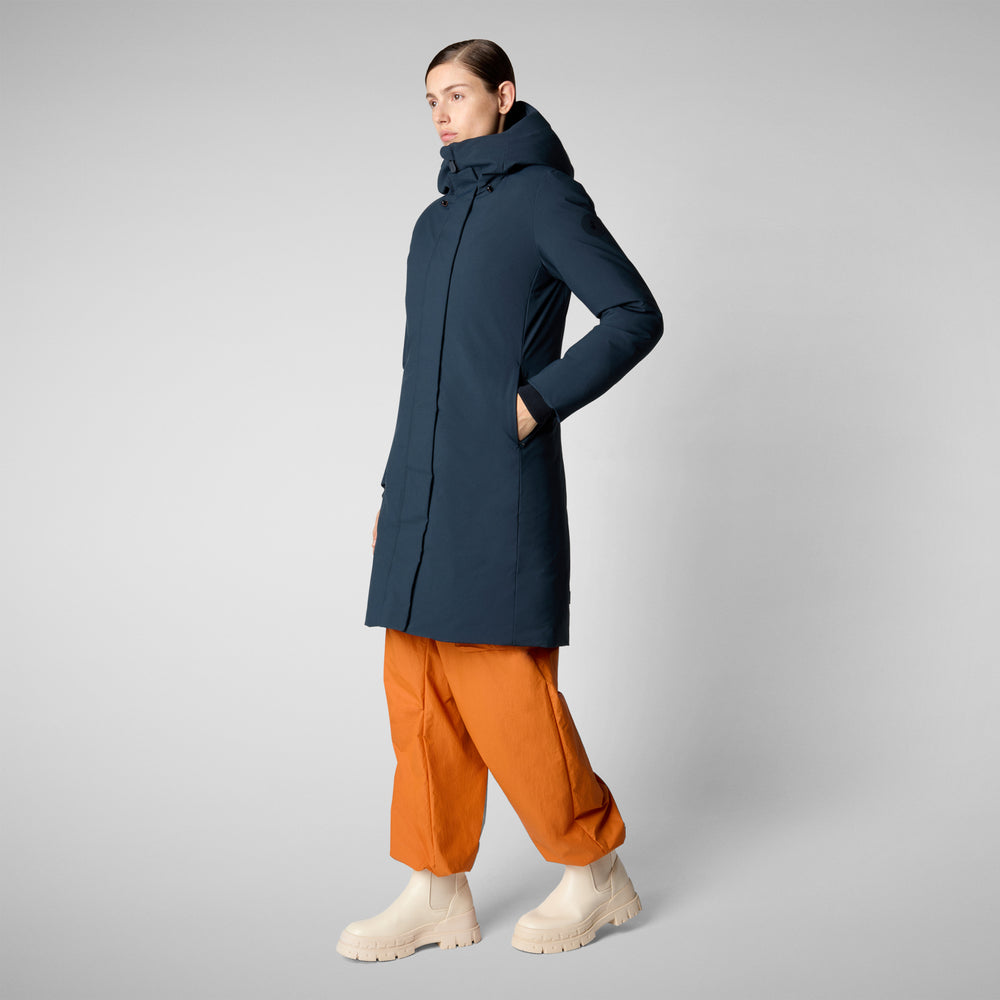 Save the duck PARKA DONNA CON CAPPUCCIO SIENNA BLU NERO Negozio