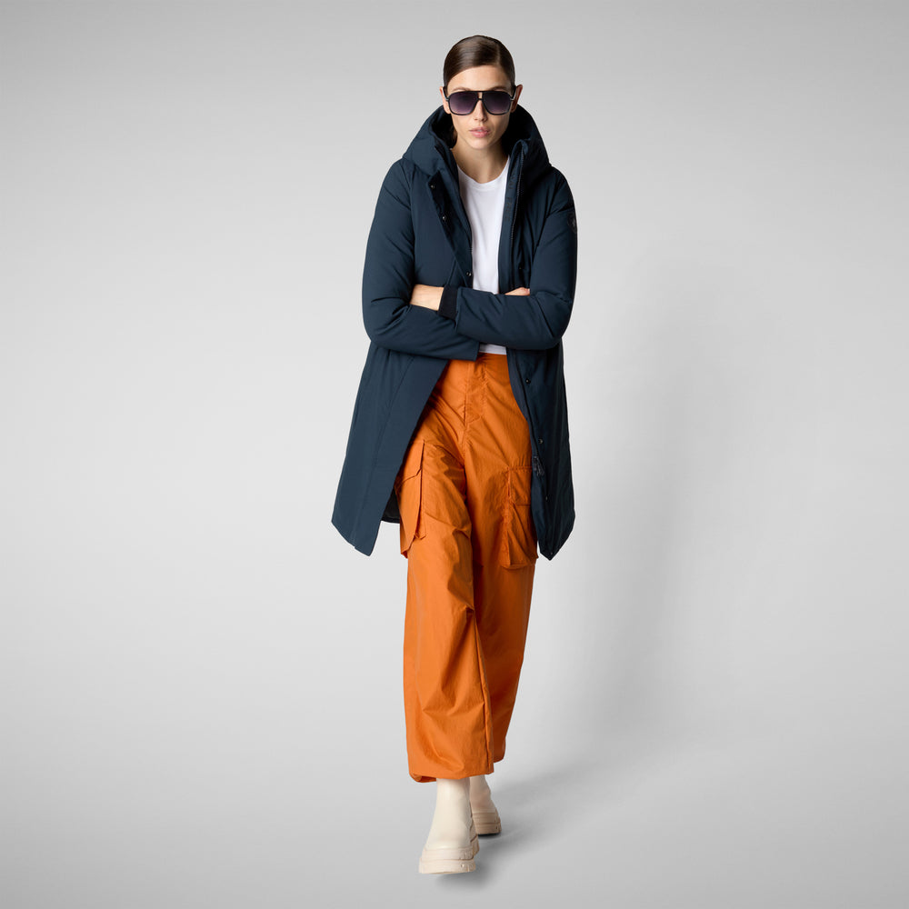 Save the duck PARKA DONNA CON CAPPUCCIO SIENNA BLU NERO Negozio