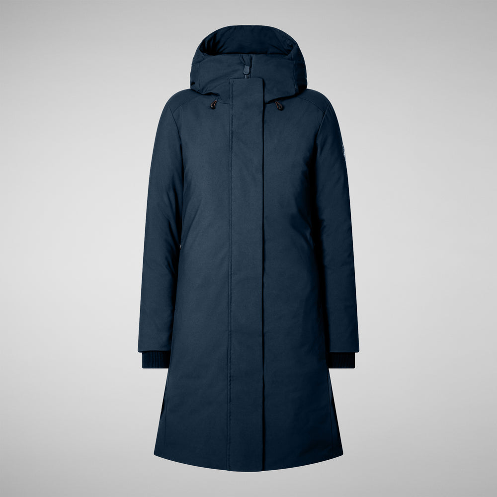 Save the duck PARKA DONNA CON CAPPUCCIO SIENNA BLU NERO Negozio