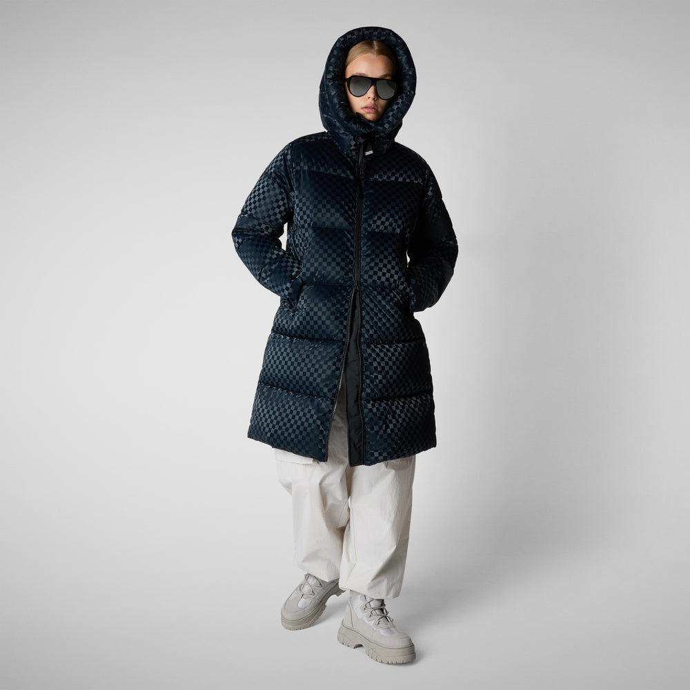 Save the duck PIUMINO ANIMAL FREE CON CAPPUCCIO AMARANTA BLU NERO 2025